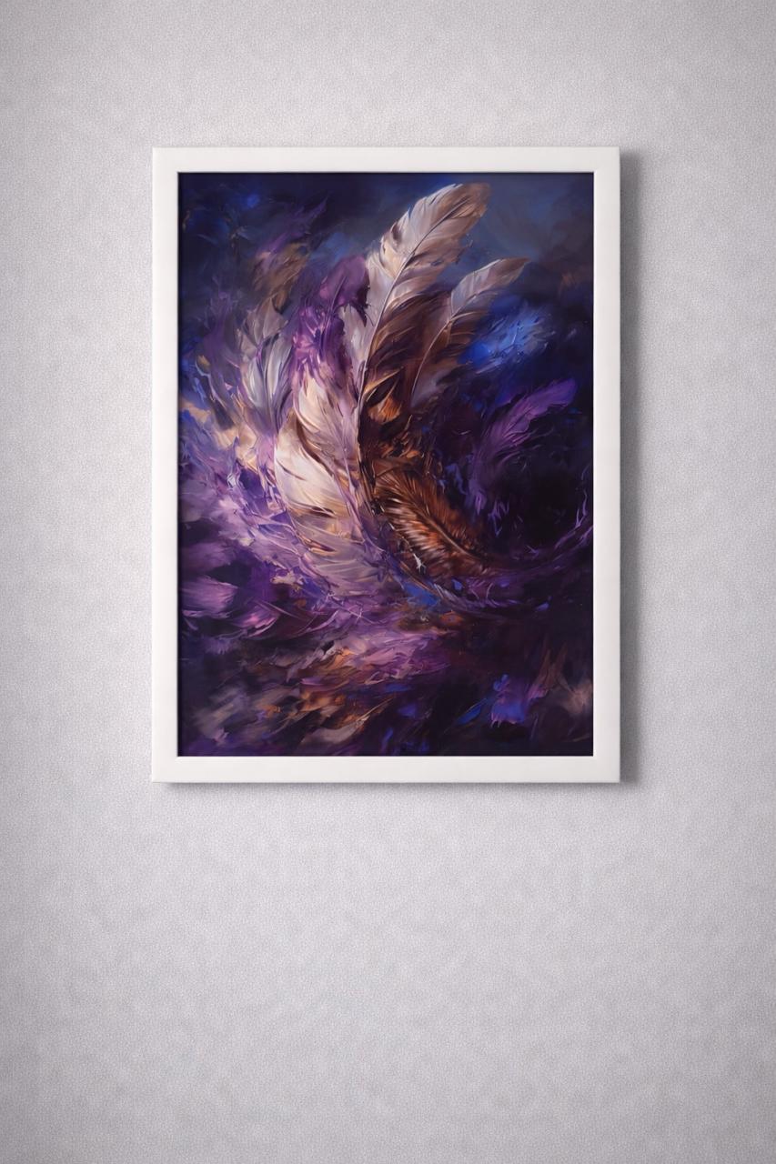 Abstract Feather Wall Art