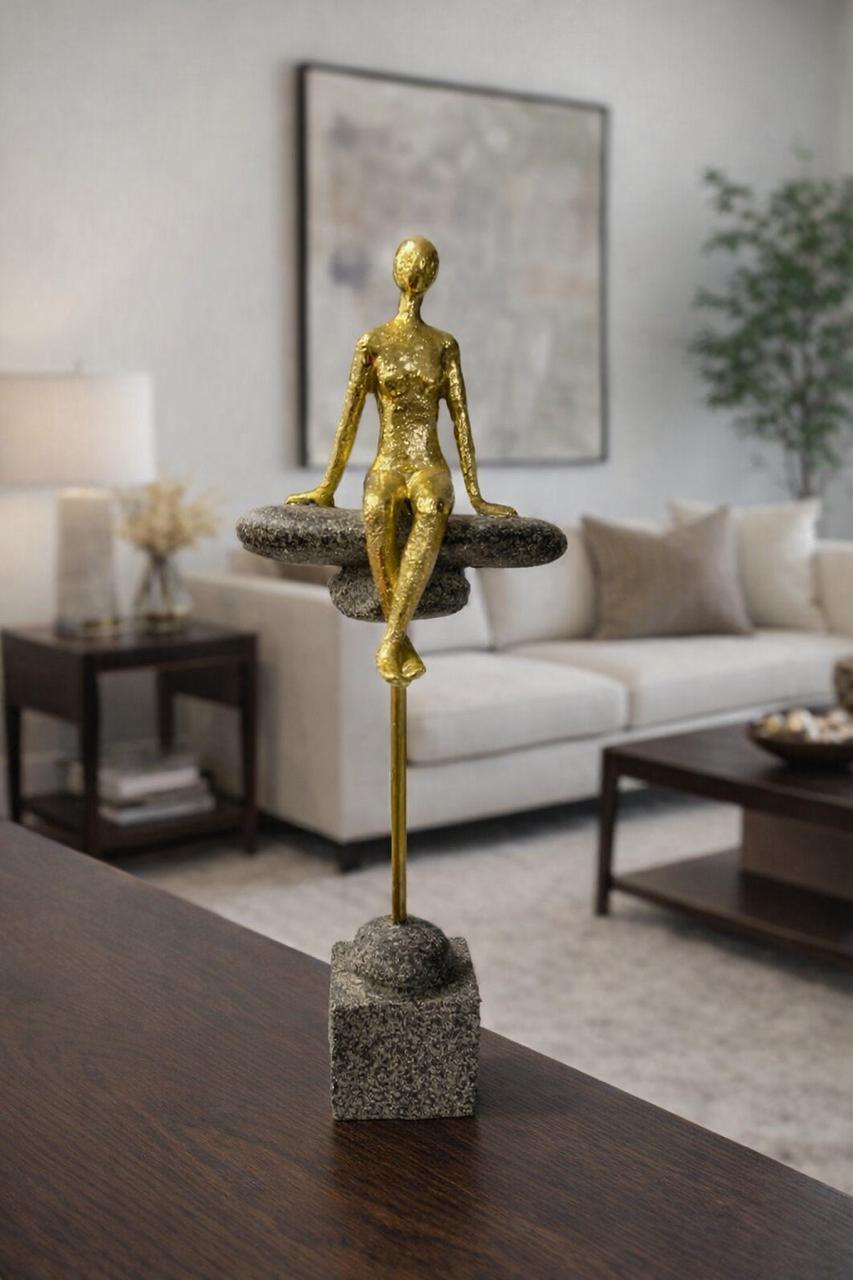 Abstract Gold Figure