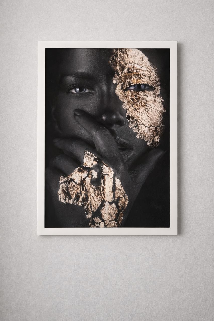 Golden Contrast Wall Art