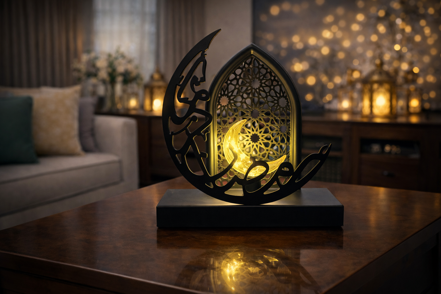Ramadan Crescent LED Decor